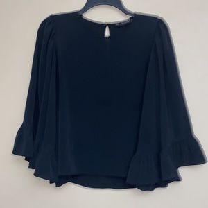 ZARA Flouncy Frill Wide Sleeve Top